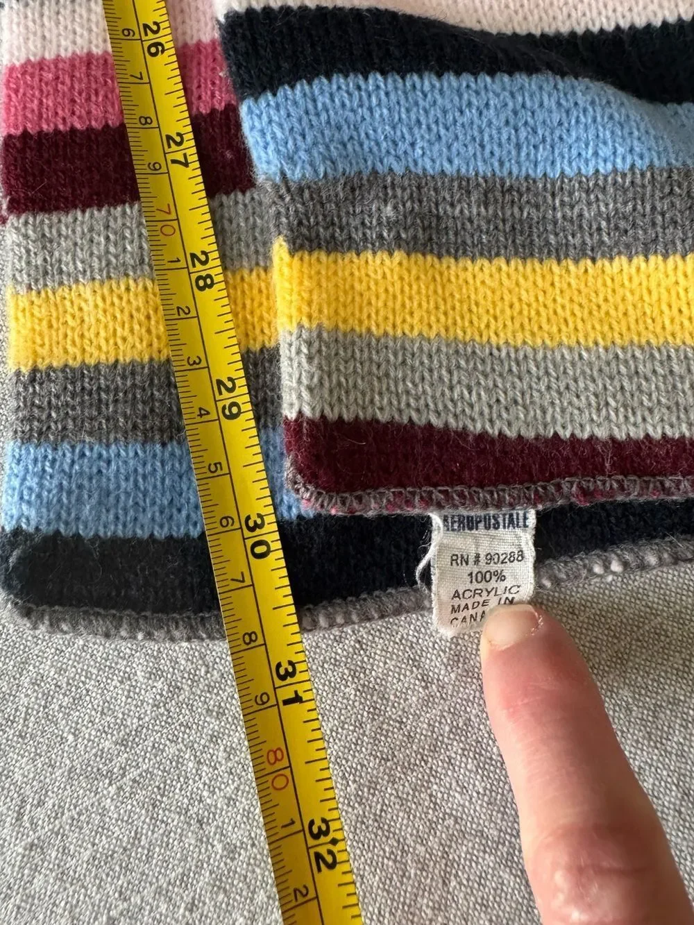 Aeropostale Multicolor Stripe Fall Winter Scarf